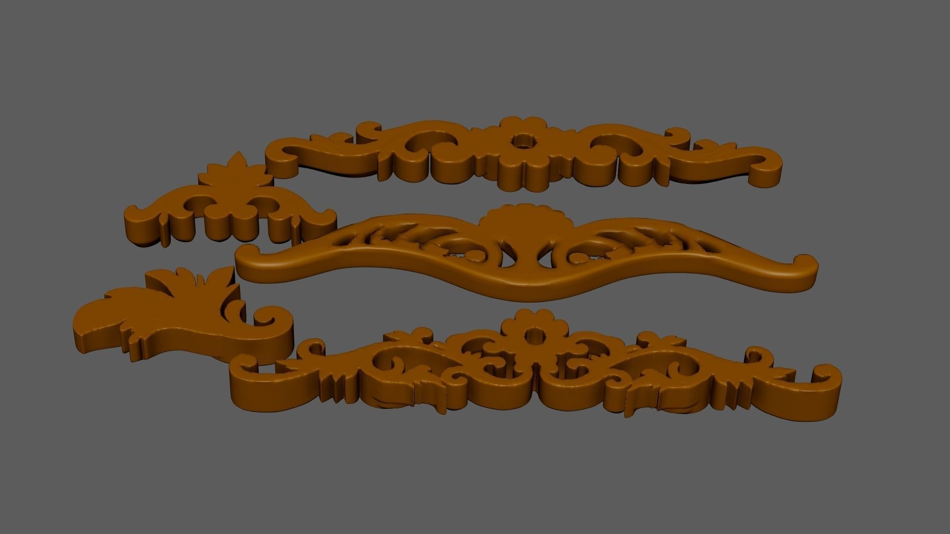 Gate Iron Flower Metal Art Decoration 3D model_8