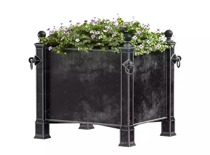 Flowers in the garden planter Restoration Hardware ArtDeco