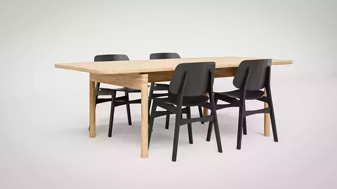 Fredericia Table with chairs