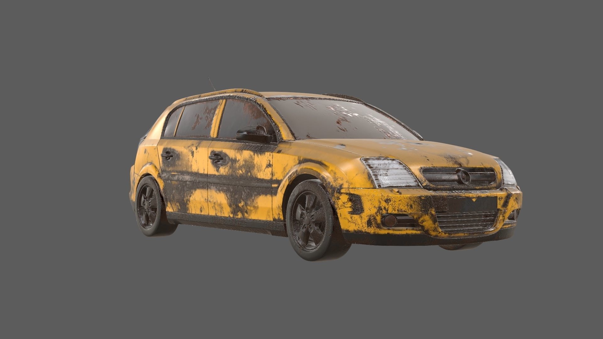 8k abandoned cars destroyed vehicles Low-poly 3D model_40