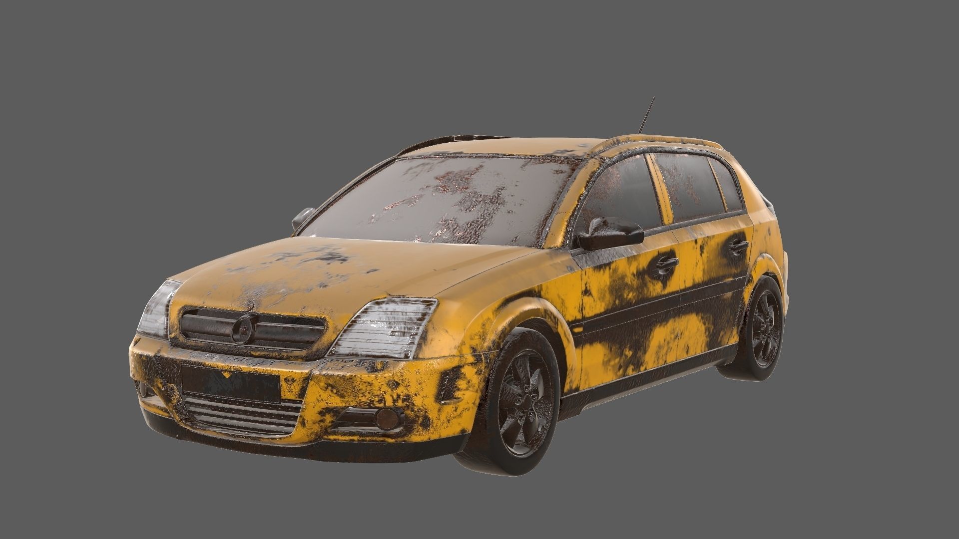 8k abandoned cars destroyed vehicles Low-poly 3D model_34