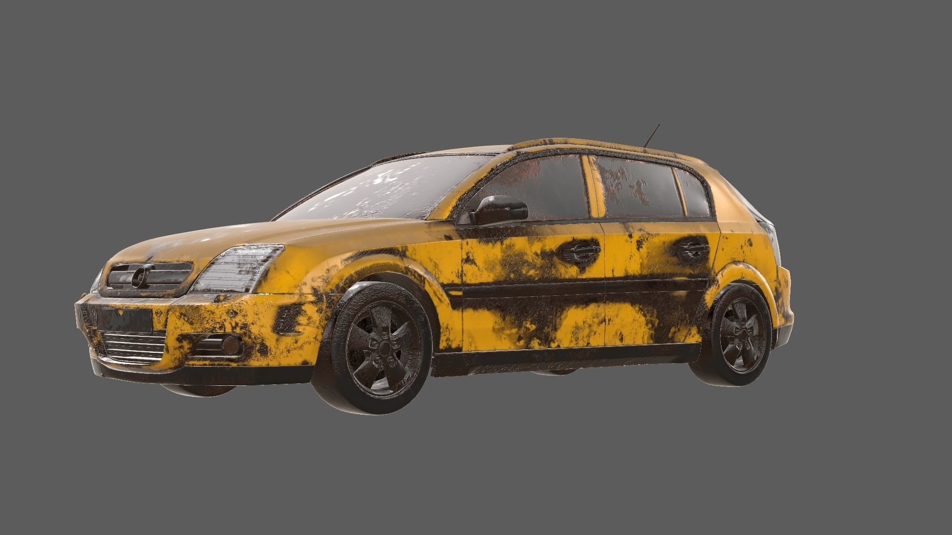 8k abandoned cars destroyed vehicles Low-poly 3D model_42