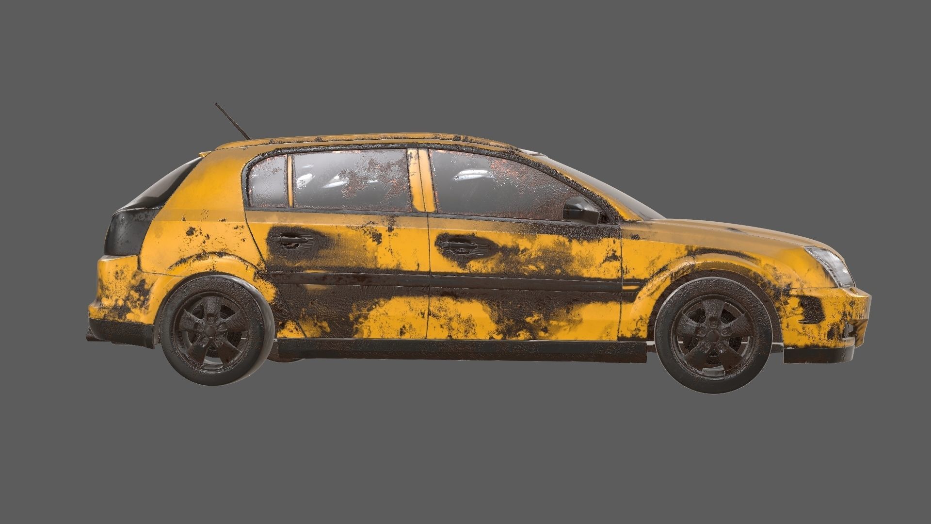 8k abandoned cars destroyed vehicles Low-poly 3D model_39