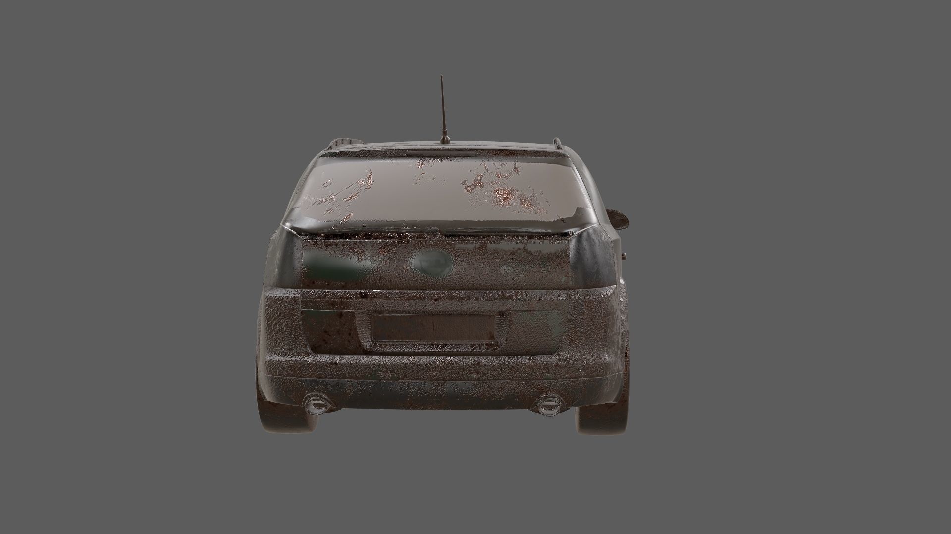 8k abandoned cars destroyed vehicles Low-poly 3D model_15