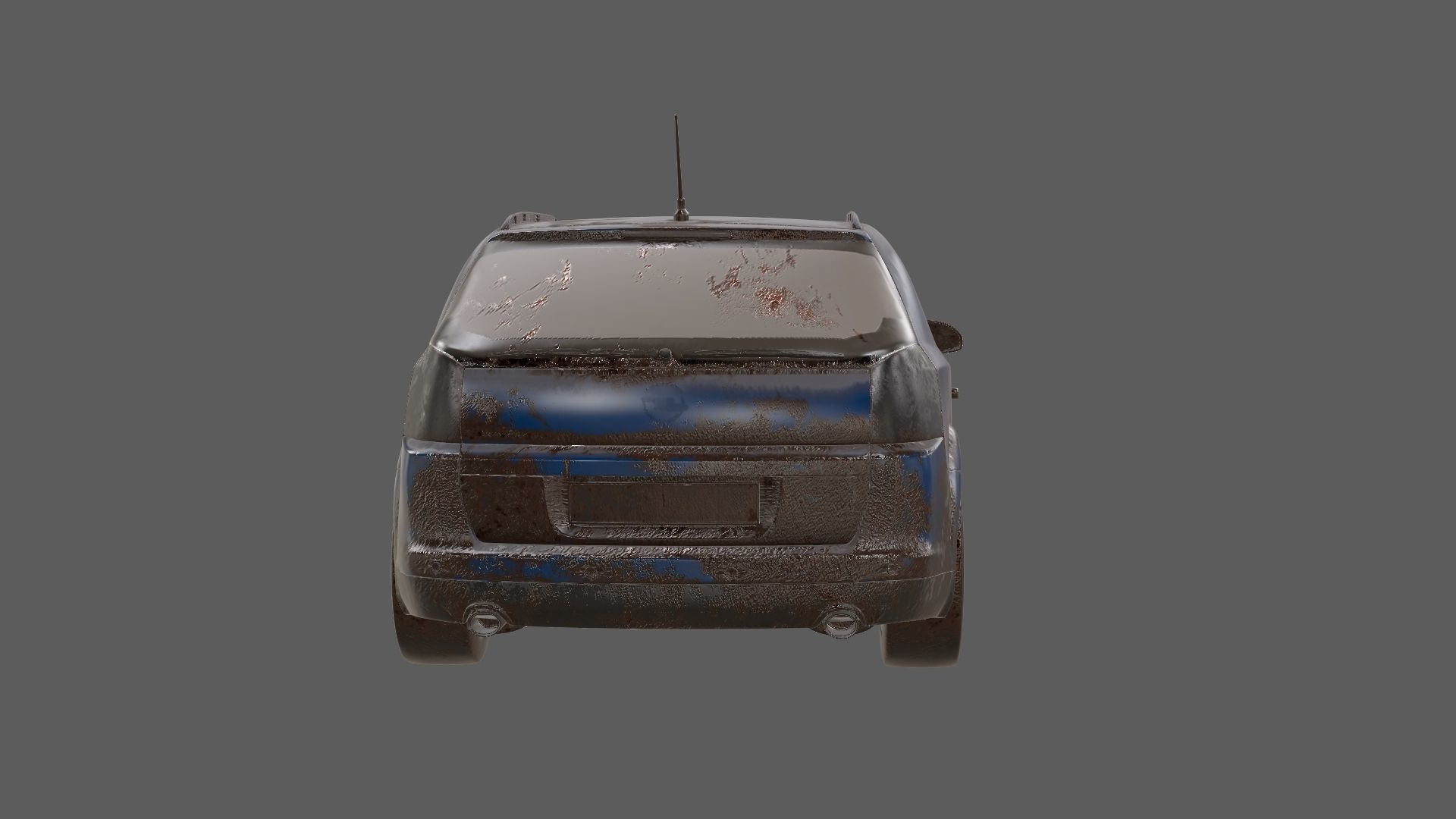 8k abandoned cars destroyed vehicles Low-poly 3D model_4