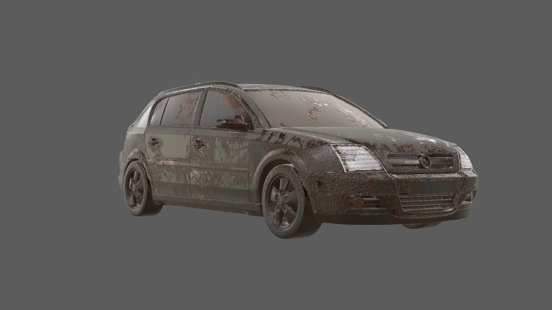 8k abandoned cars destroyed vehicles Low-poly 3D model_18