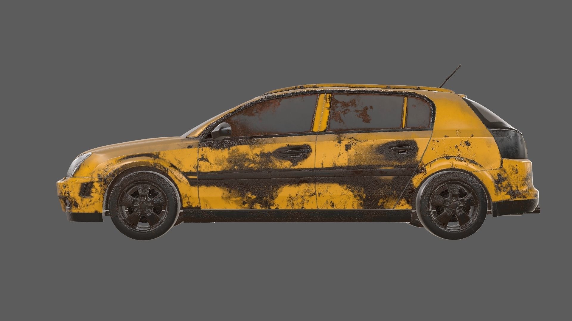 8k abandoned cars destroyed vehicles Low-poly 3D model_35