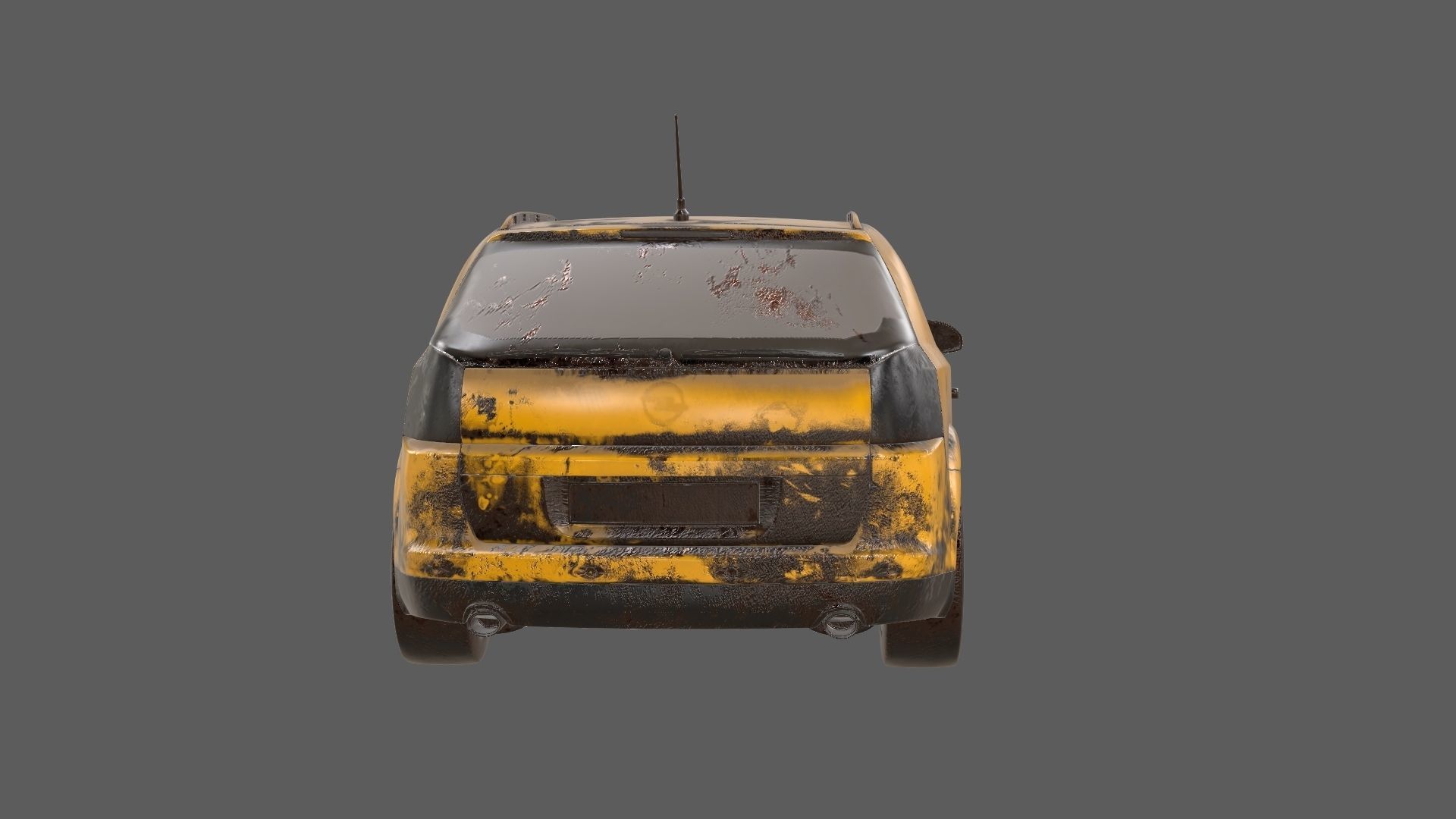 8k abandoned cars destroyed vehicles Low-poly 3D model_37
