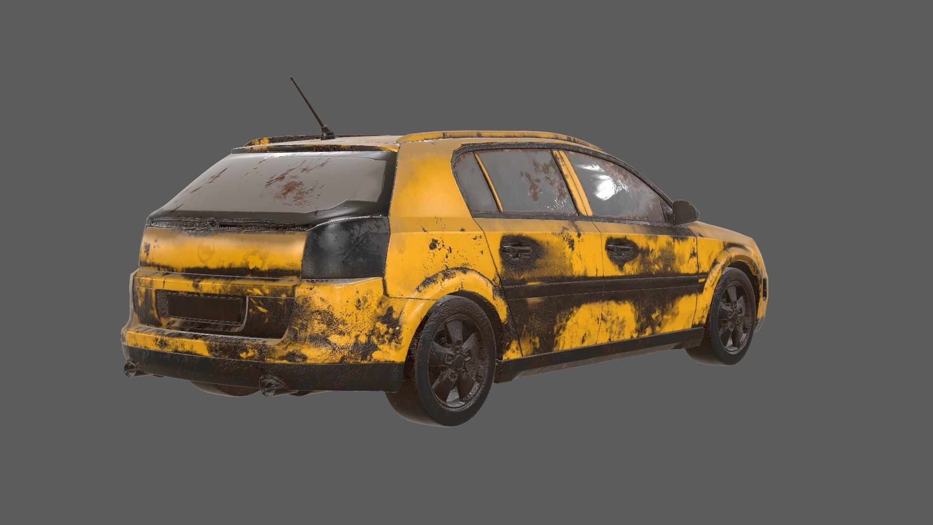 8k abandoned cars destroyed vehicles Low-poly 3D model_38