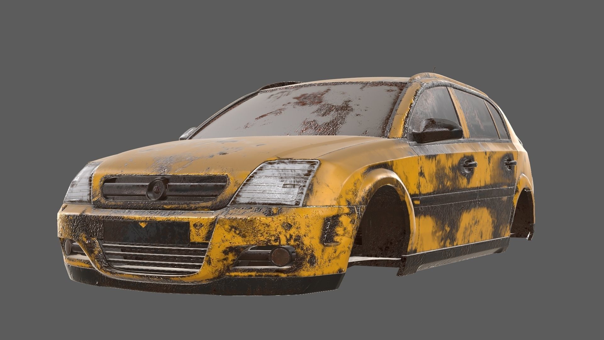 8k abandoned cars destroyed vehicles Low-poly 3D model_44