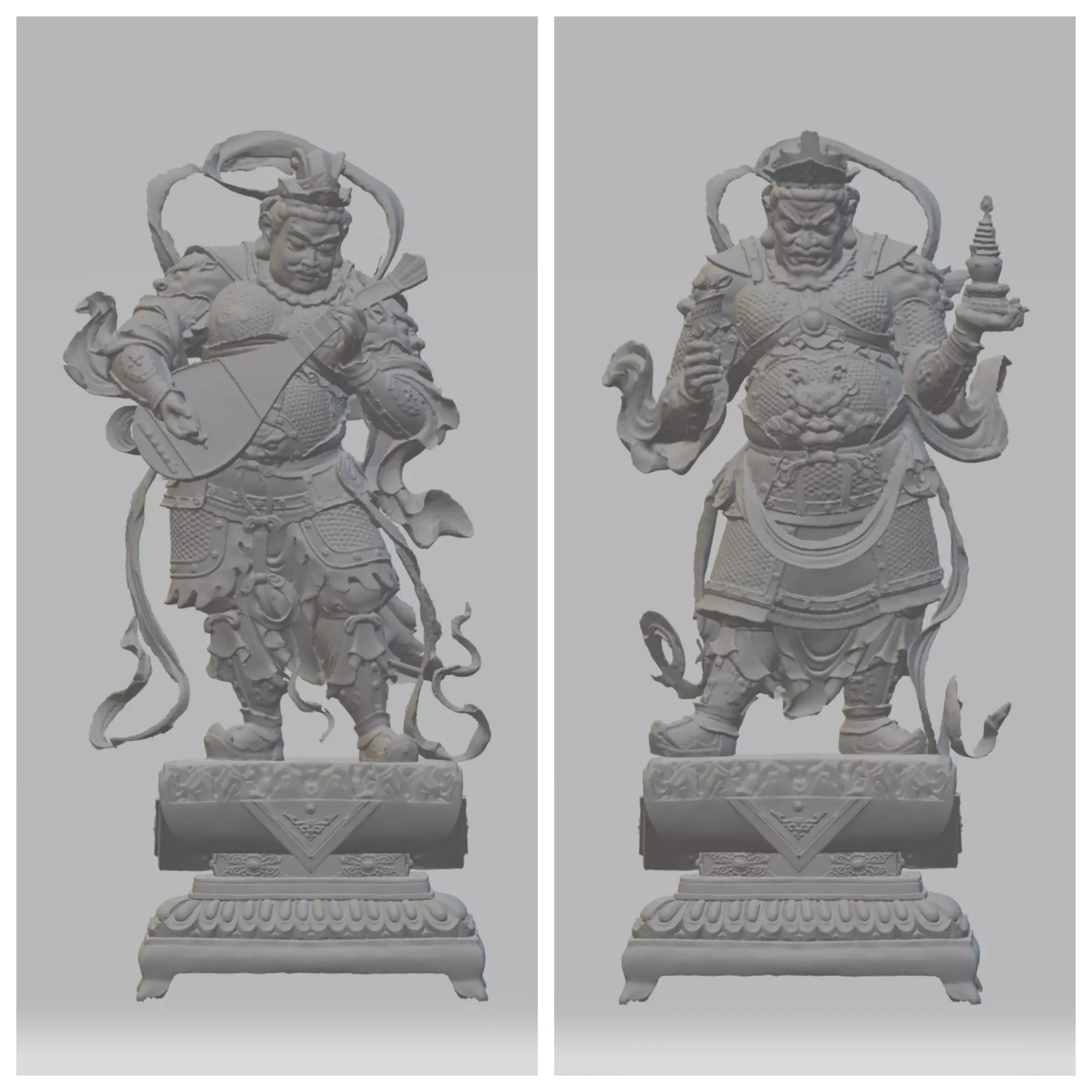 Four Heavenly Kings 3D print model_0