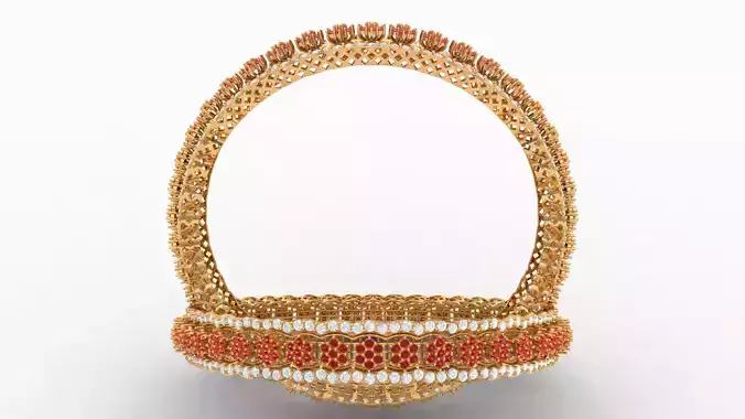 Elegance Redefined Diamond Woman 3D Bangle