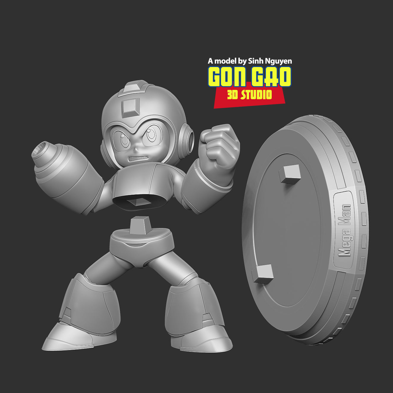 Angry Mega Man 3D print model_2