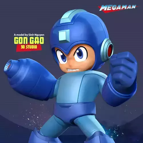Angry Mega Man 3D print model