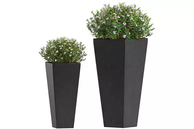 Flower bed in a modern RH pot  ArtDeco Front Patio 