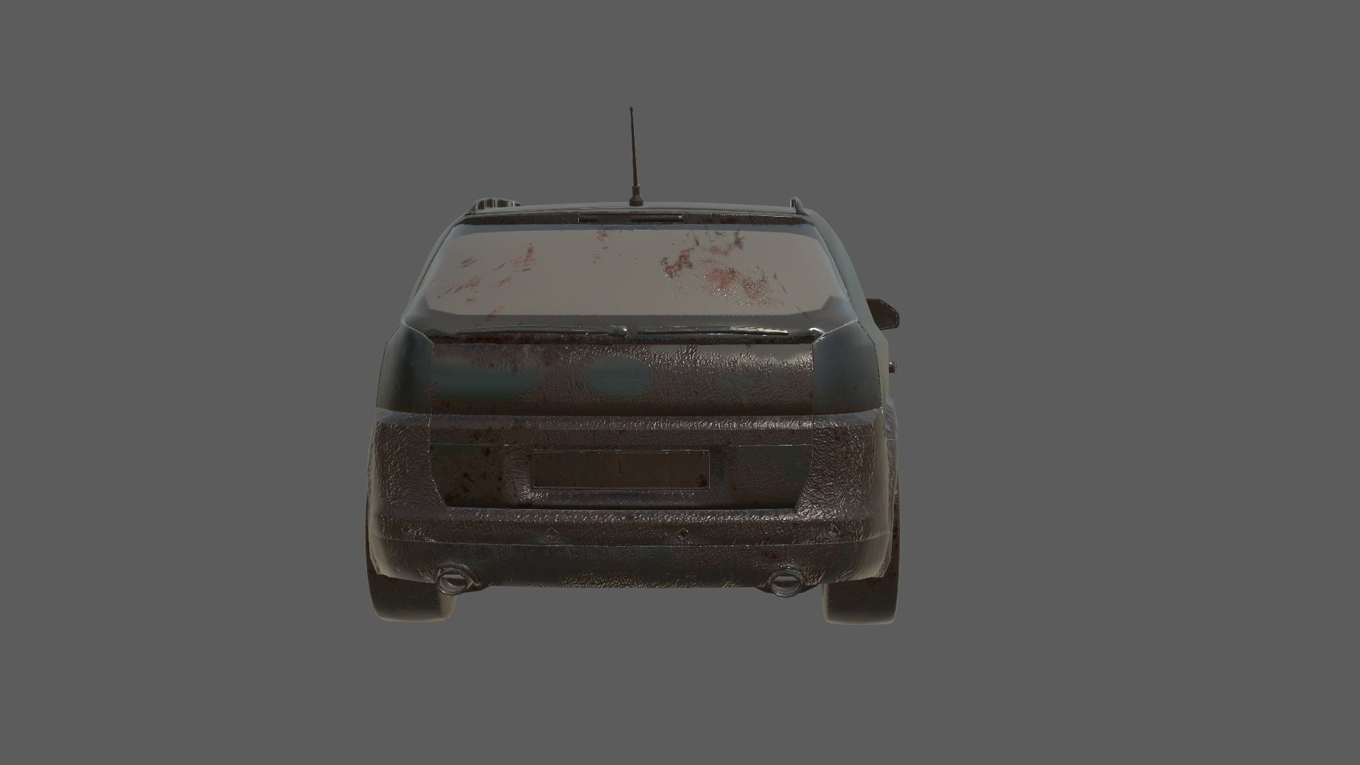 abandoned cars destroyed vehicles Low-poly 3D model_15