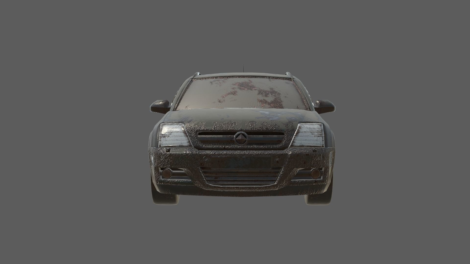 abandoned cars destroyed vehicles Low-poly 3D model_19