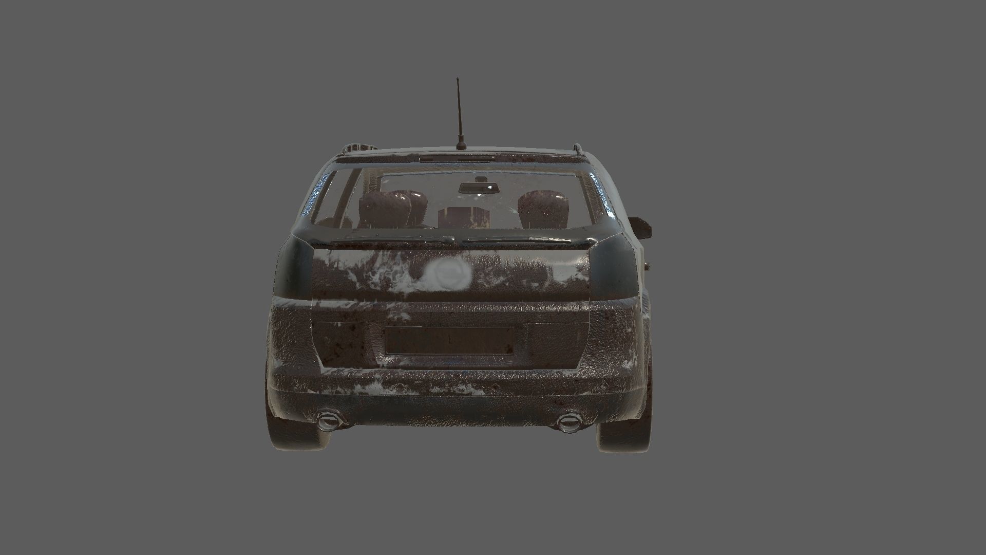 abandoned cars destroyed vehicles Low-poly 3D model_26
