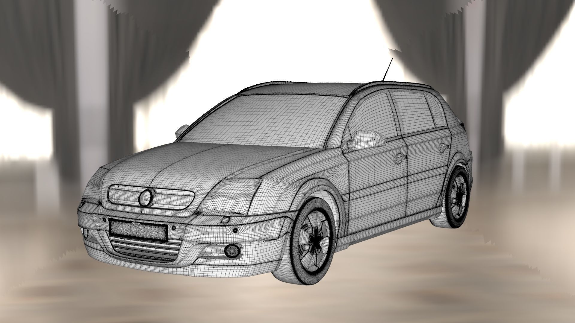 abandoned cars destroyed vehicles Low-poly 3D model_34