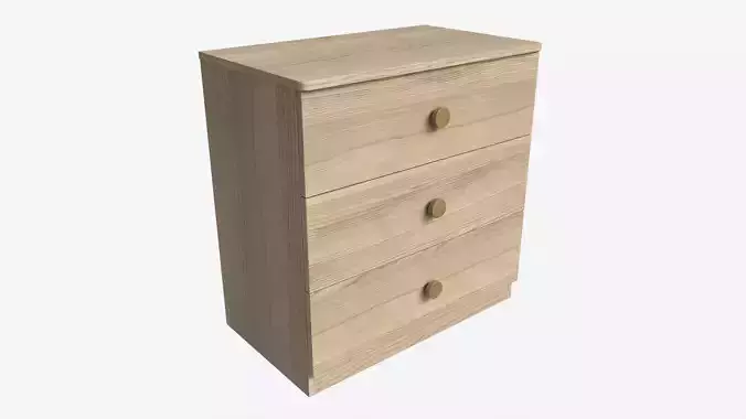 Small Children 3-drawer Dresser 3D model