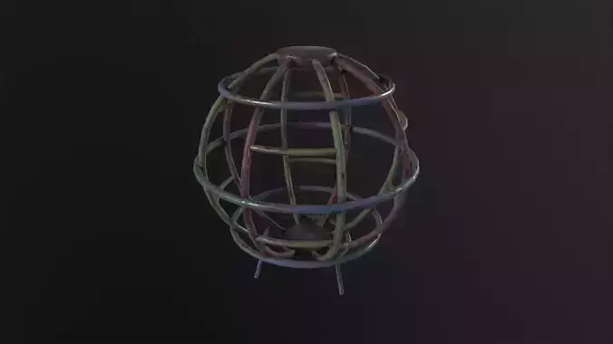 Soviet Oldschool Globe 3D Model