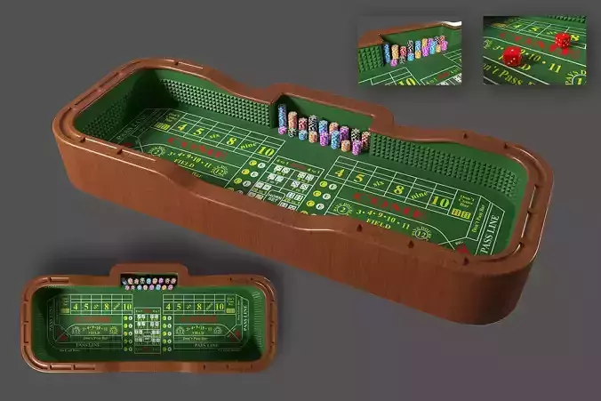 Casino Craps Table 3D model