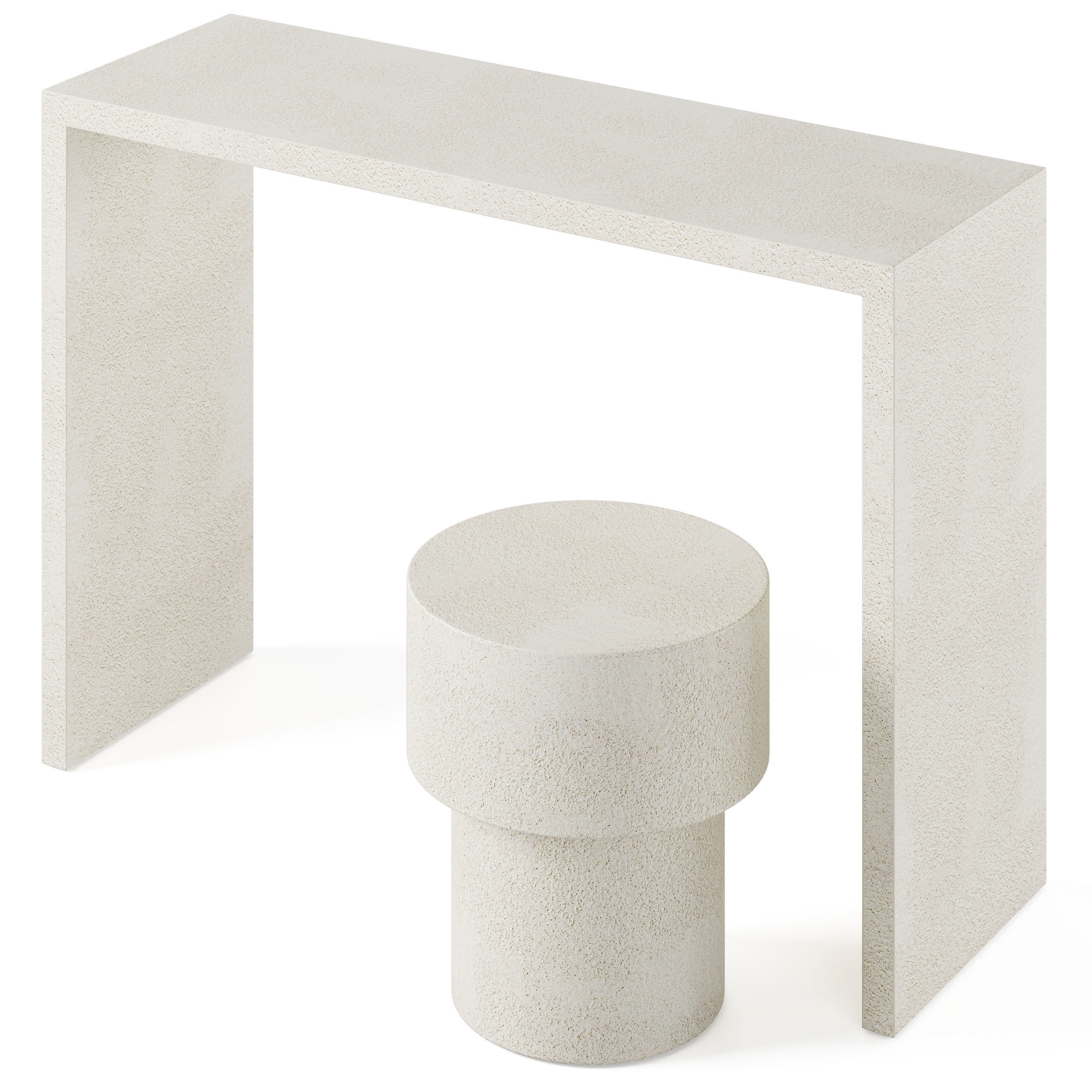 Elements console and stool by Ethnicraft 3D model_2