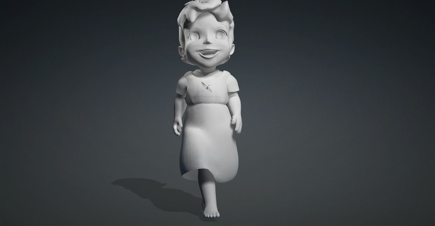 Heidi Girl of the Alps renderable Low-poly 3D model_15