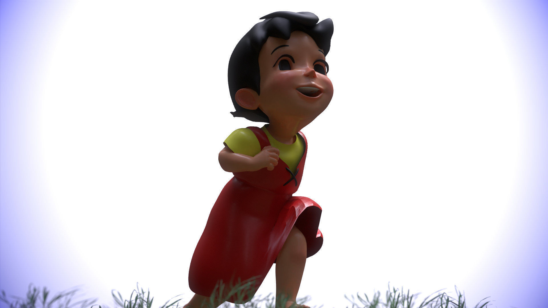 Heidi Girl of the Alps renderable Low-poly 3D model_1