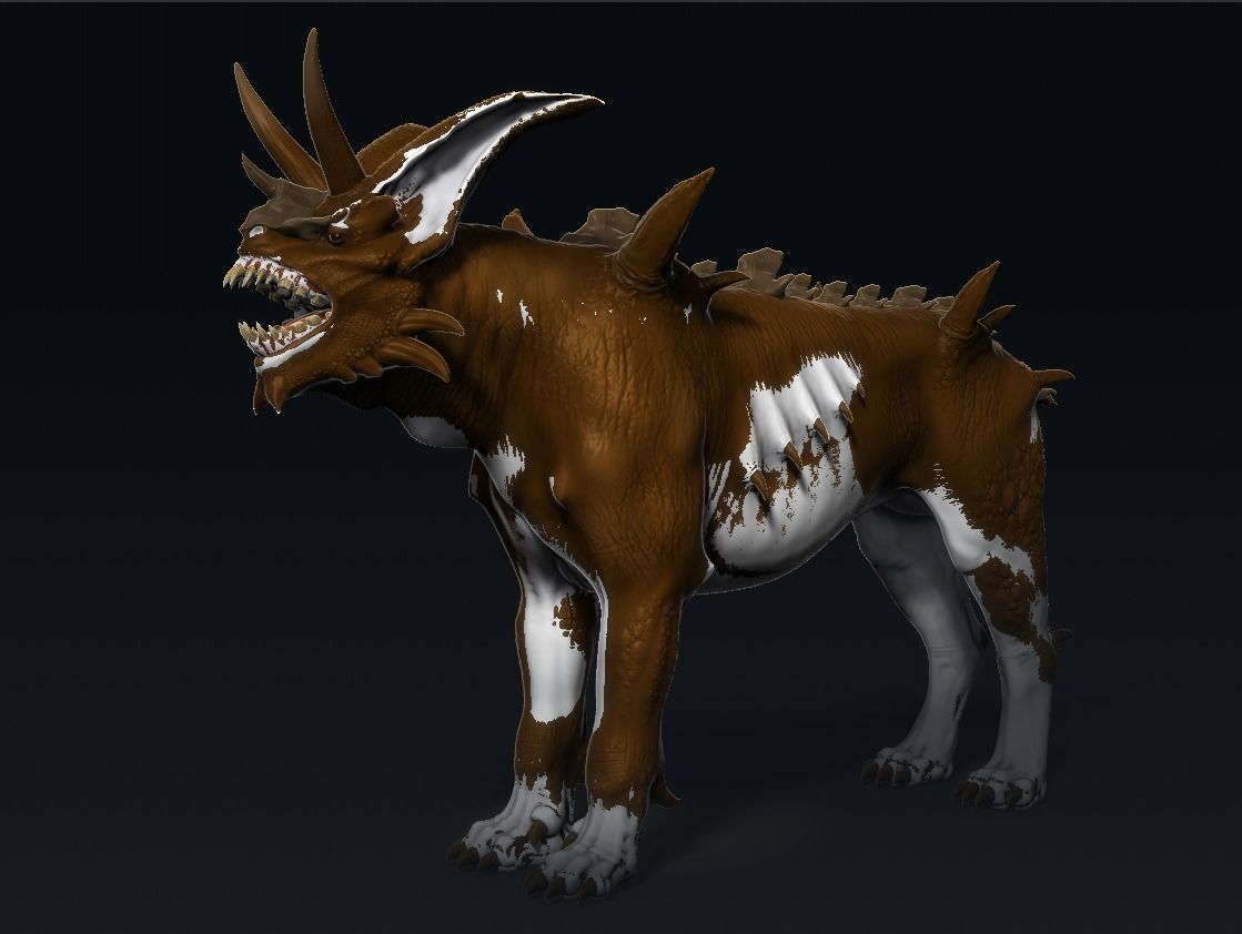 Demon with a goat head 3D model_25