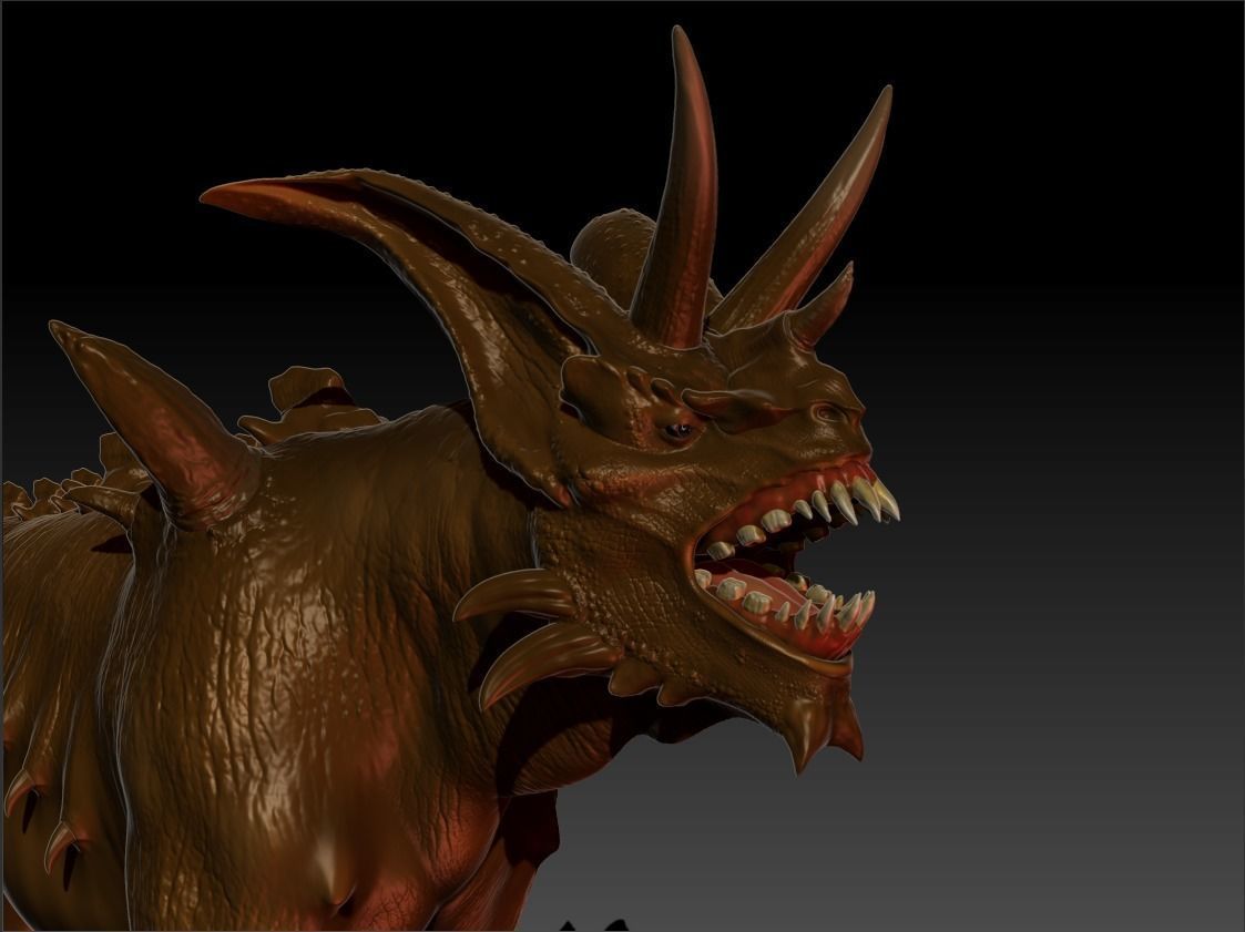 Demon with a goat head 3D model_29