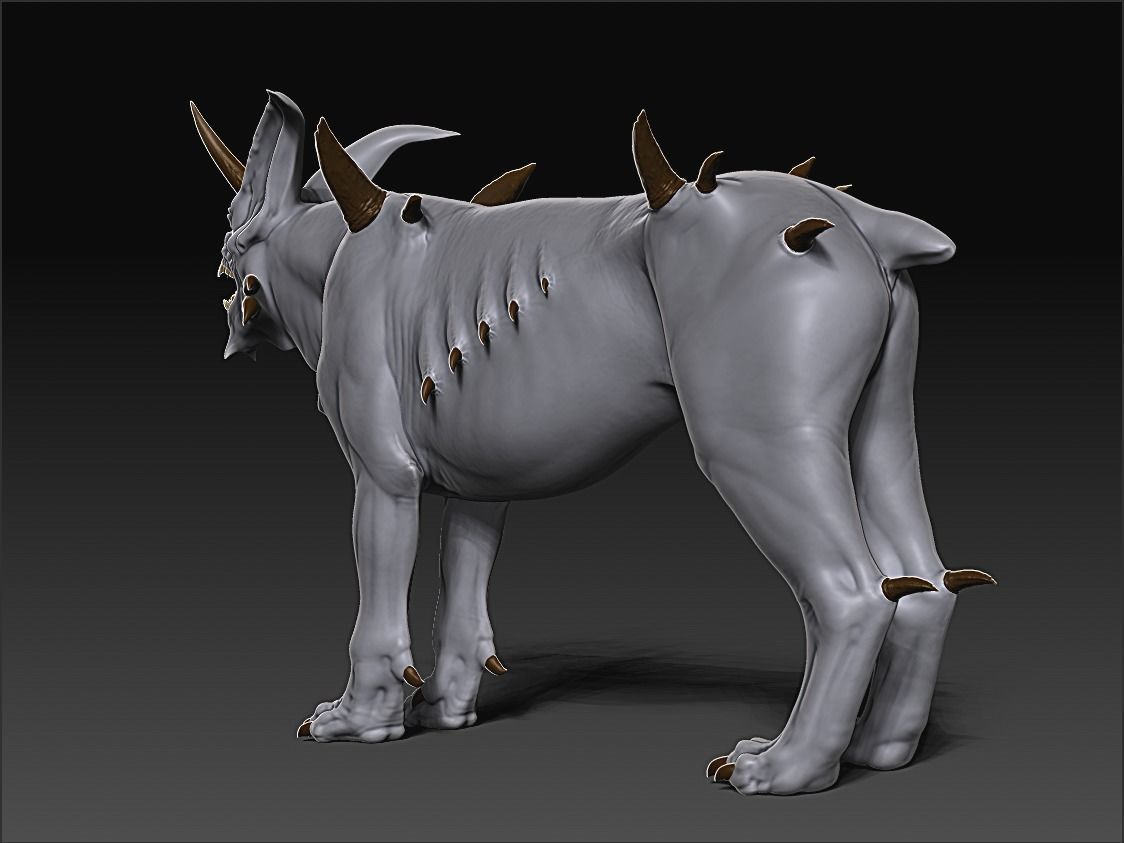 Demon with a goat head 3D model_22