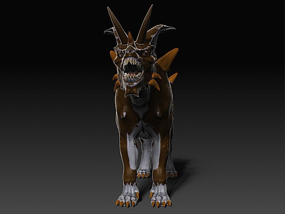 Demon with a goat head 3D model_19