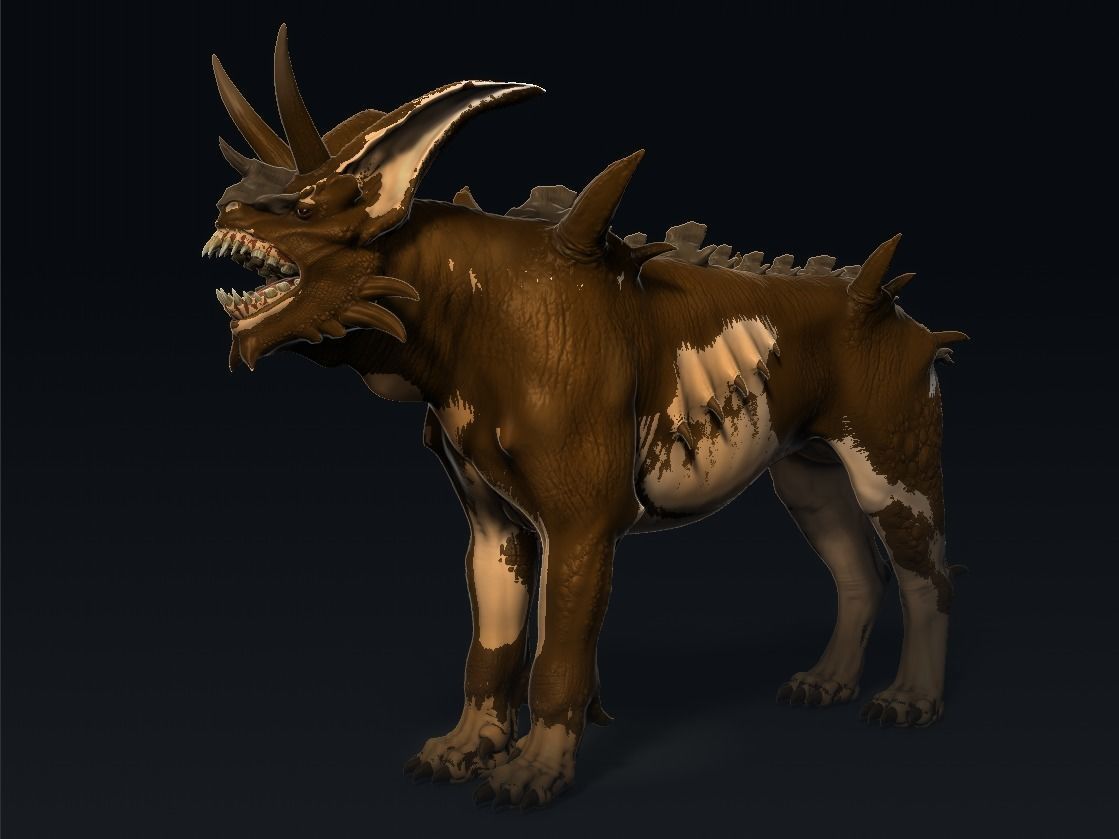 Demon with a goat head 3D model_27