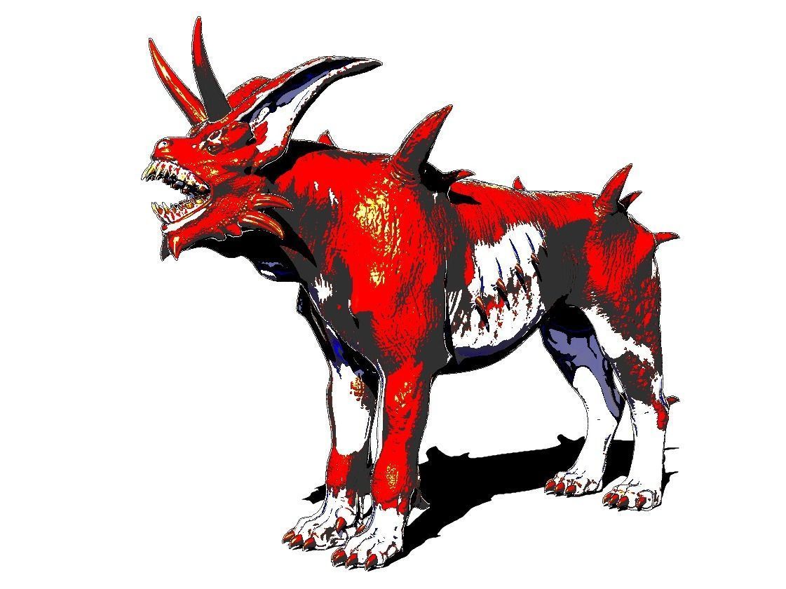 Demon with a goat head 3D model_5