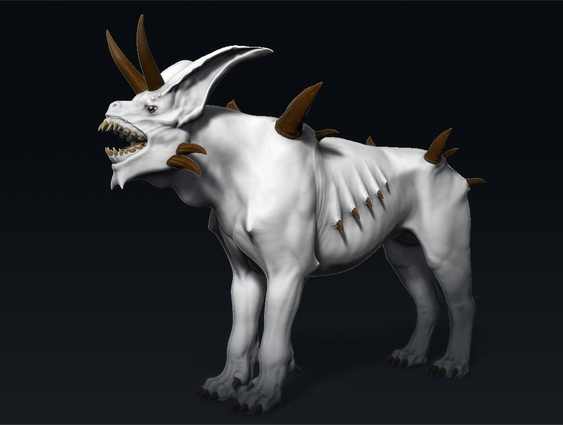 Demon with a goat head 3D model_1