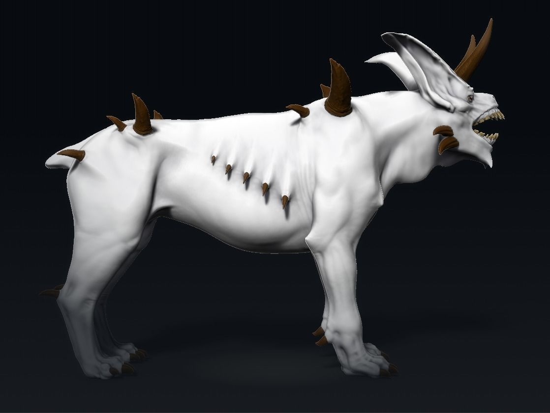 Demon with a goat head 3D model_6