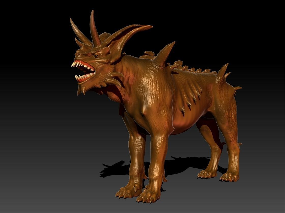 Demon with a goat head 3D model_31