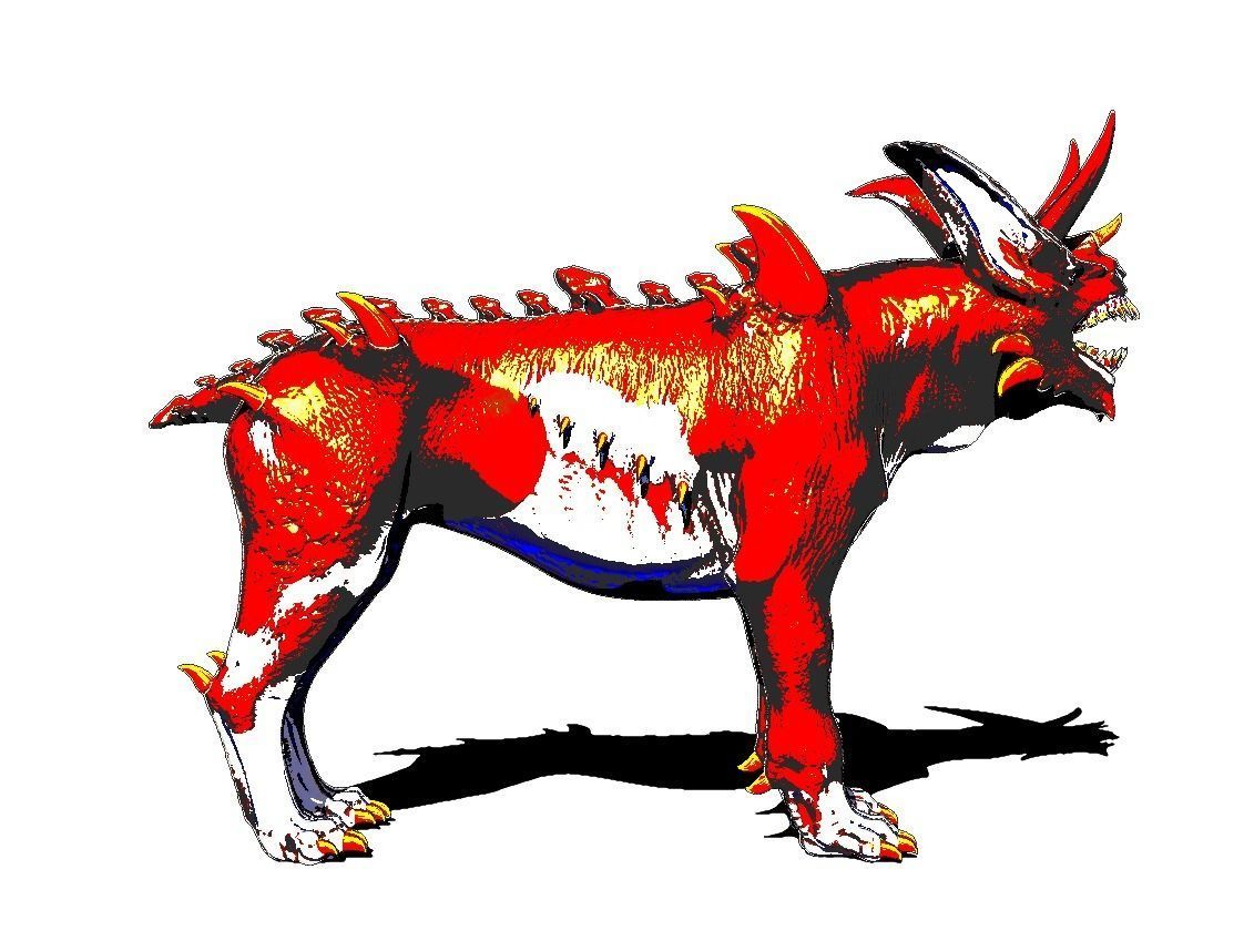 Demon with a goat head 3D model_9