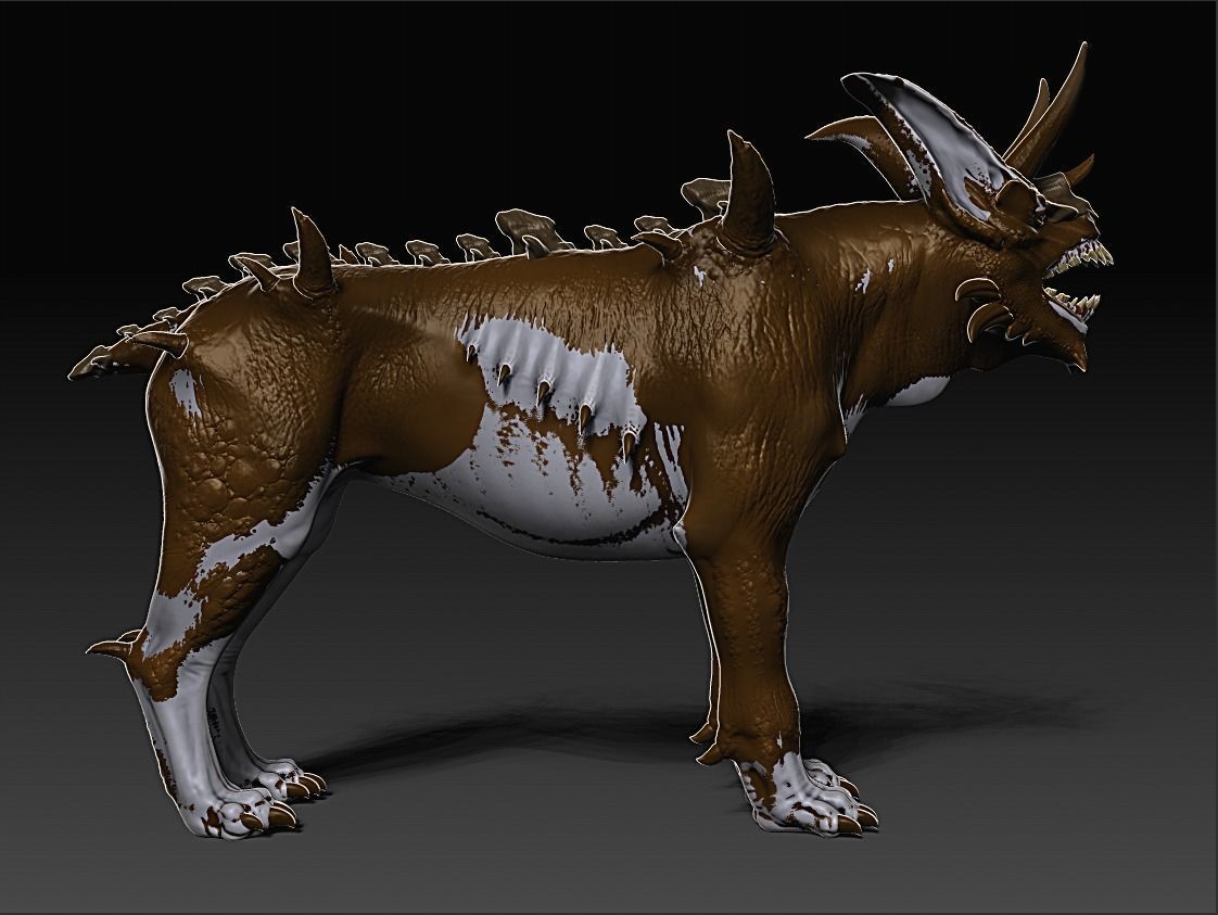 Demon with a goat head 3D model_8