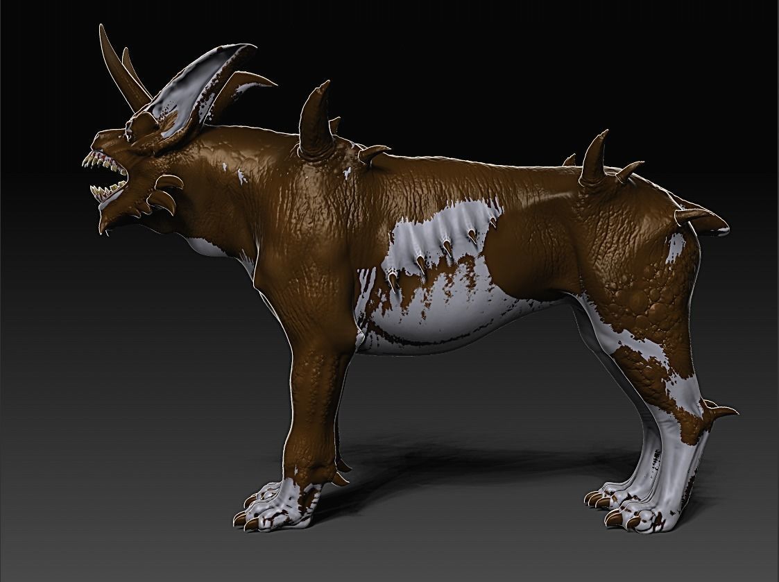 Demon with a goat head 3D model_16