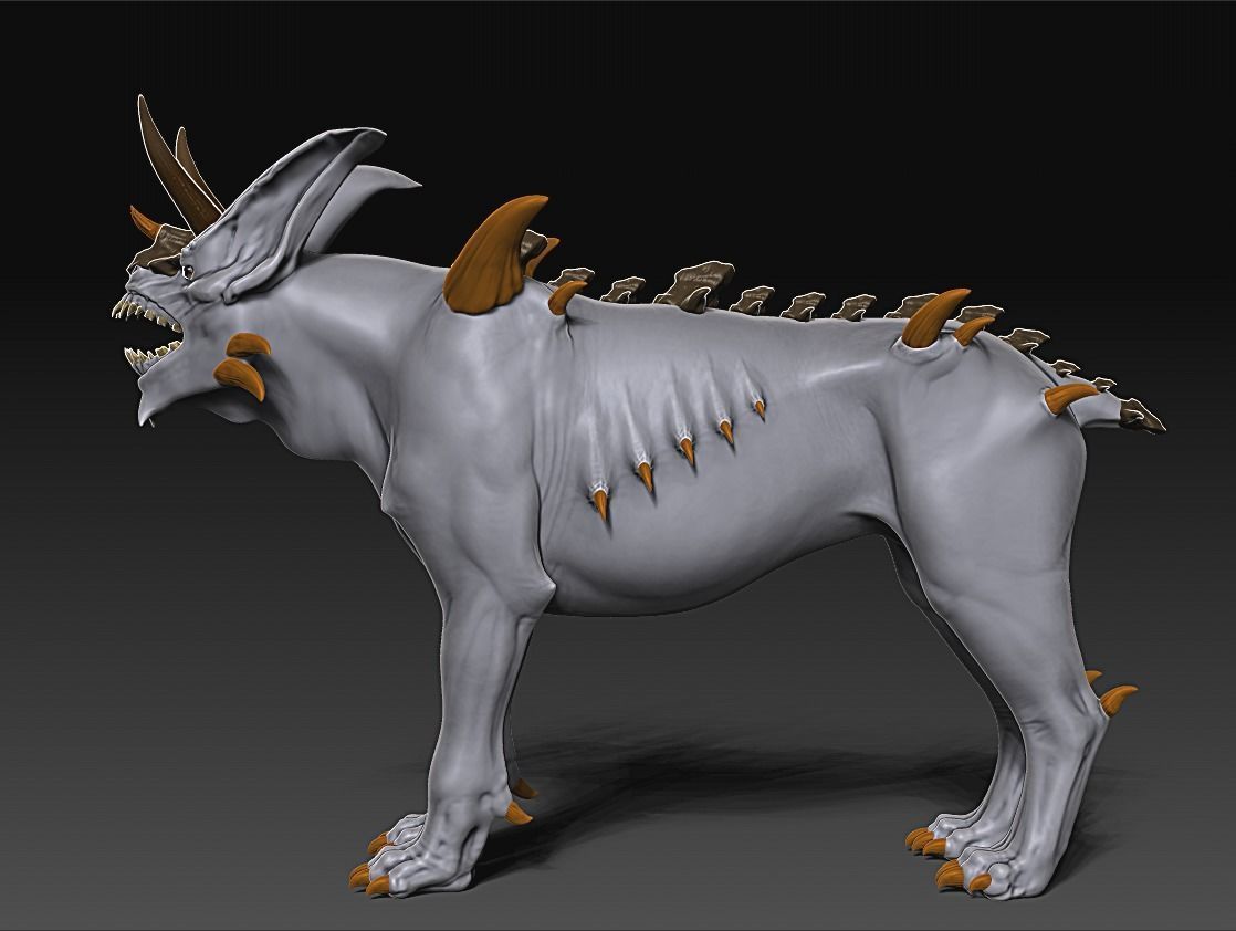 Demon with a goat head 3D model_15