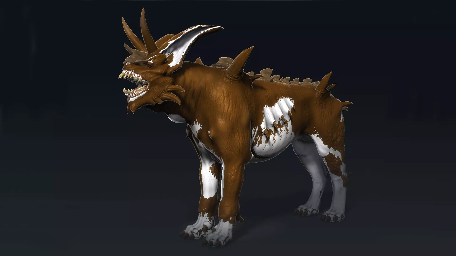 Demon with a goat head 3D model_0