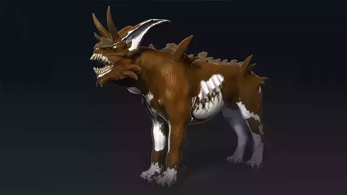 Demon with a goat head 3D model