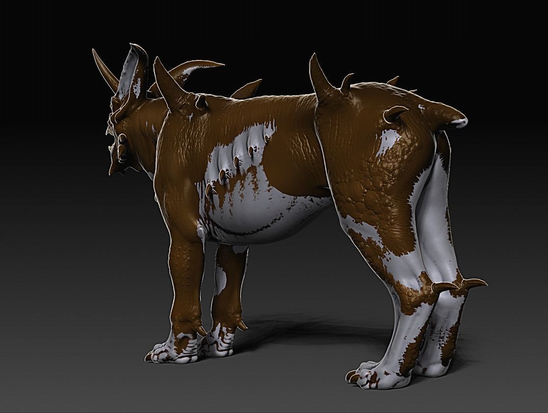 Demon with a goat head 3D model_23