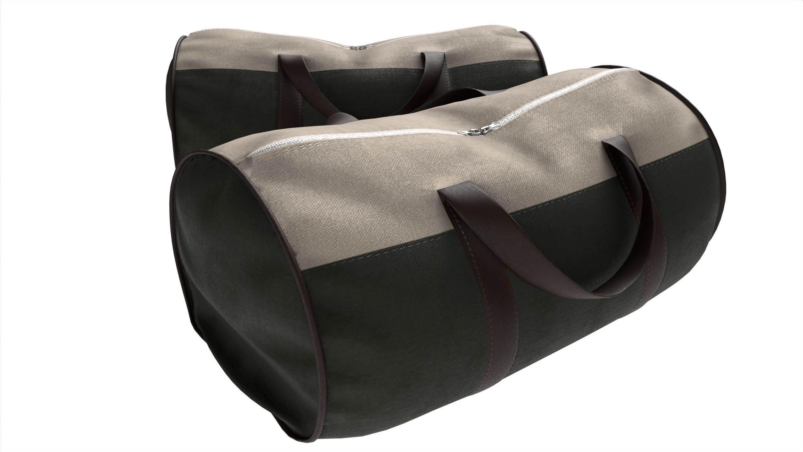 Duffle Bag Low-poly 3D model_10