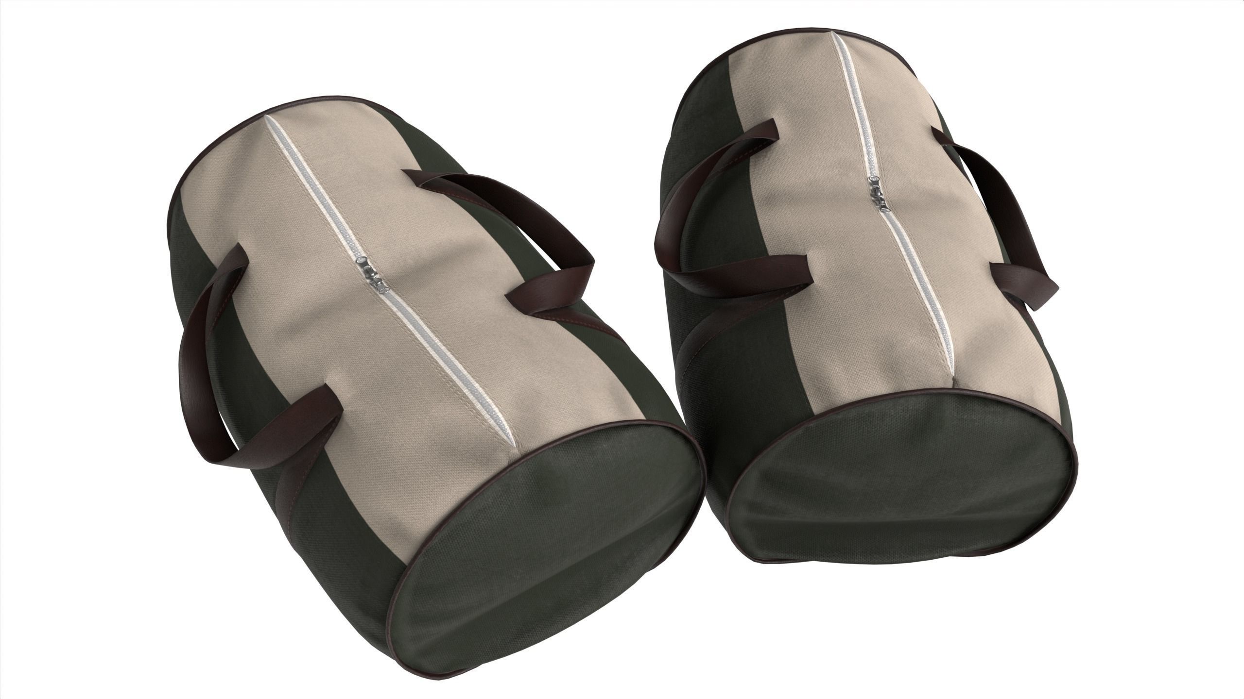 Duffle Bag Low-poly 3D model_9