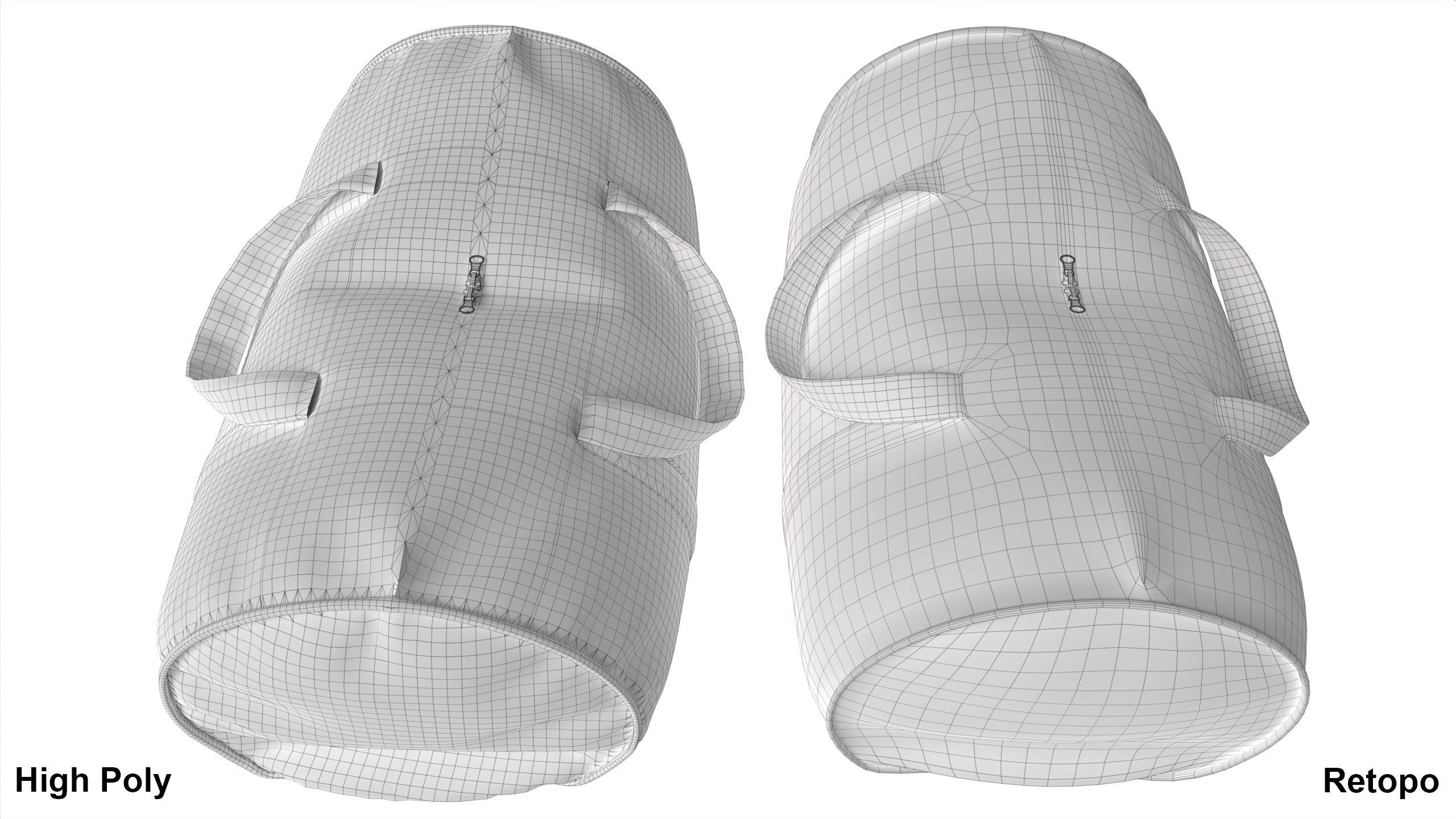 Duffle Bag Low-poly 3D model_11