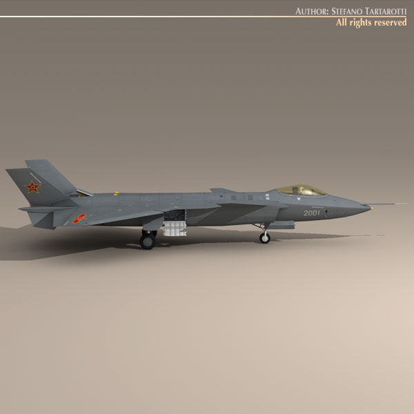 Chengdu J-20 3D model_4