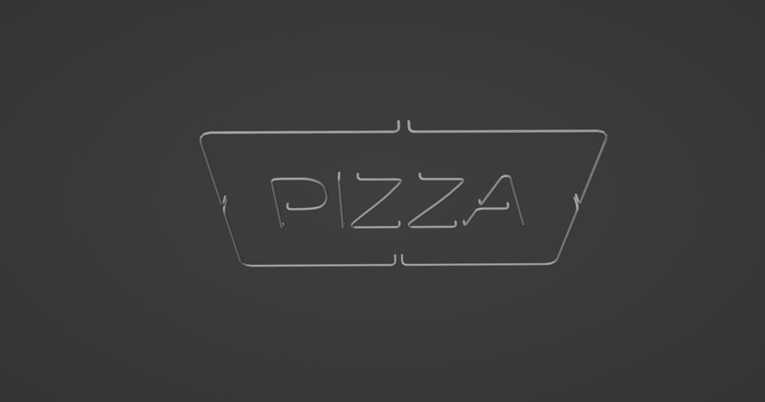 PIZZA Neon Sign free 3D model | CGTrader